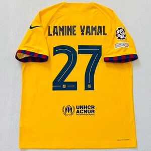 FC Barcelona Lamine Yamal 2023 24 fourth
PLAYER VERSION Champions League jersey